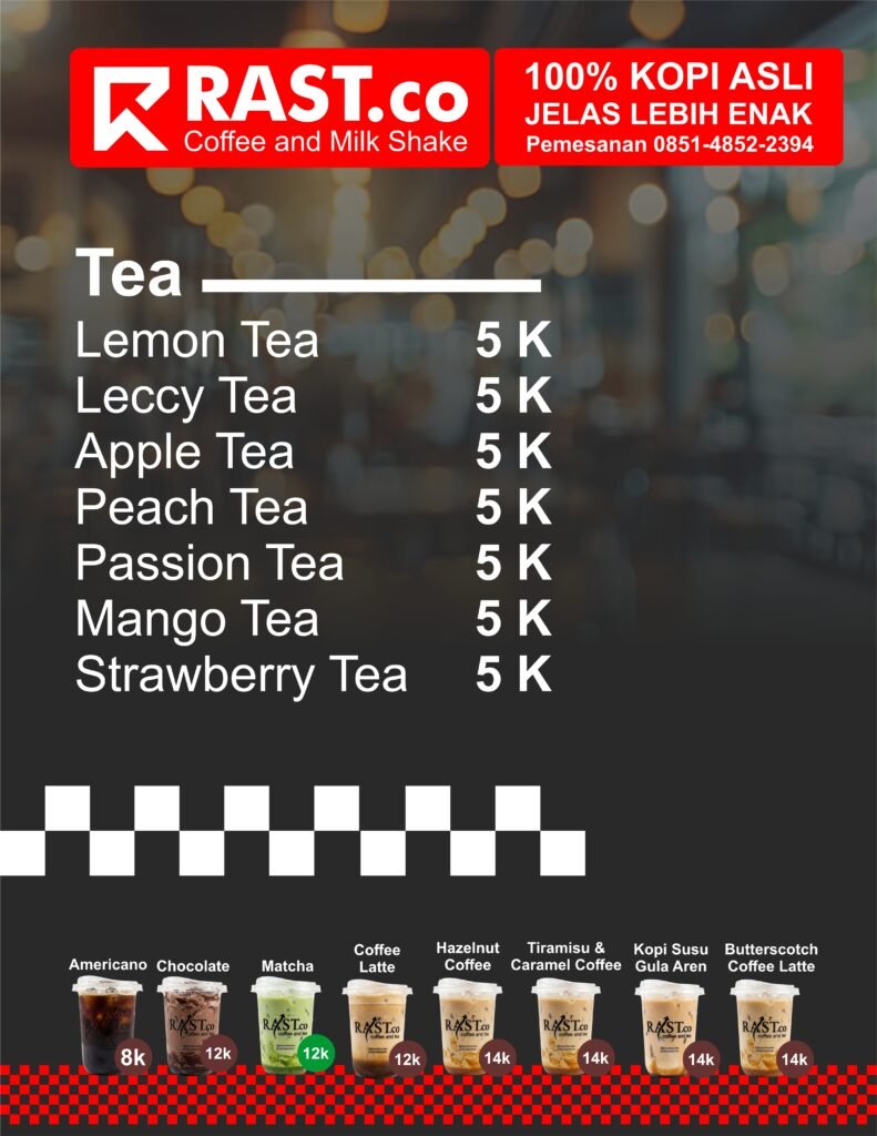 menu teh
